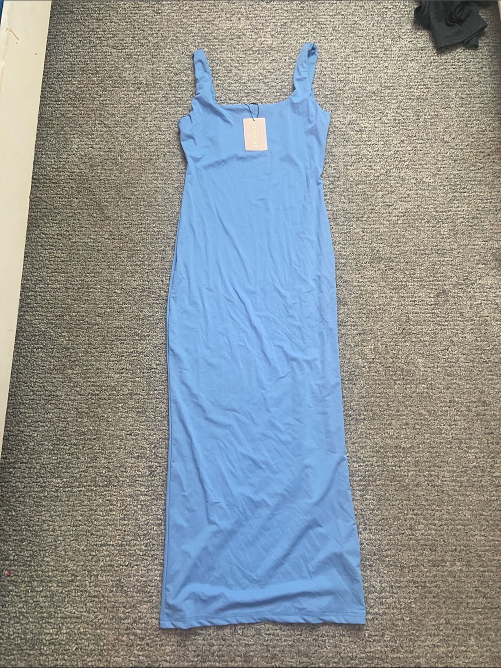 SHEIN Blue Square-Neck Maxi Dress